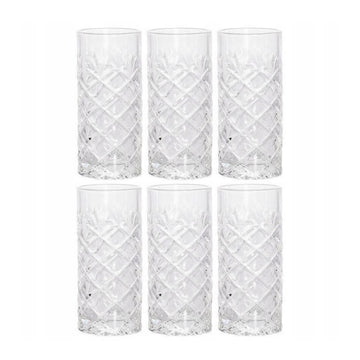 Koopman 8.45 oz Long Drink Glass Set of 6 - Clear