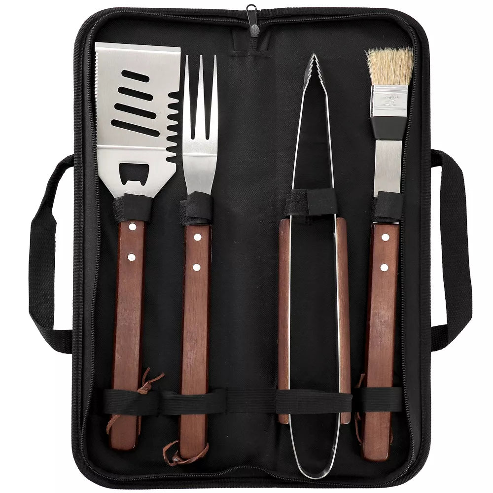 Gibson Home Barbecue Basics Tool Set with Wood Handles (5-Piece)