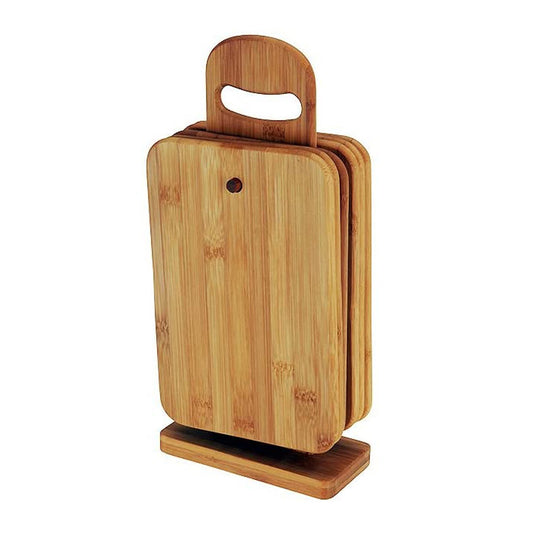 Koopman 6-Piece Bamboo Cutting Board, Brown