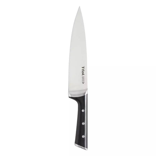 Cuchillo de chef Ice Force de 8" de T-fal K2822364, acero inoxidable y negro