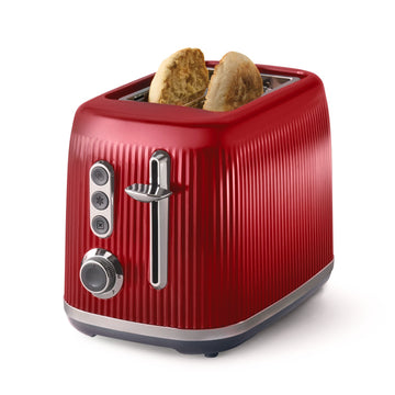 Tostadora de 2 rebanadas Oster Impressions Collection con palanca Quick-Check - Roja