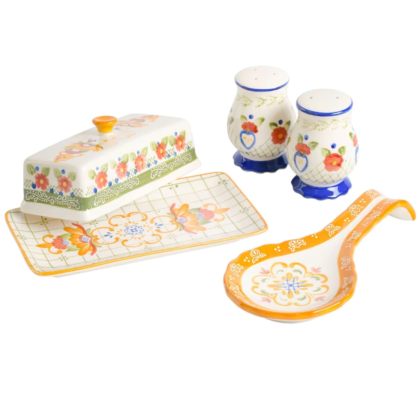 Laurie Gates Tierra Ceramic Tableware Accessory Set (4-Pieces)