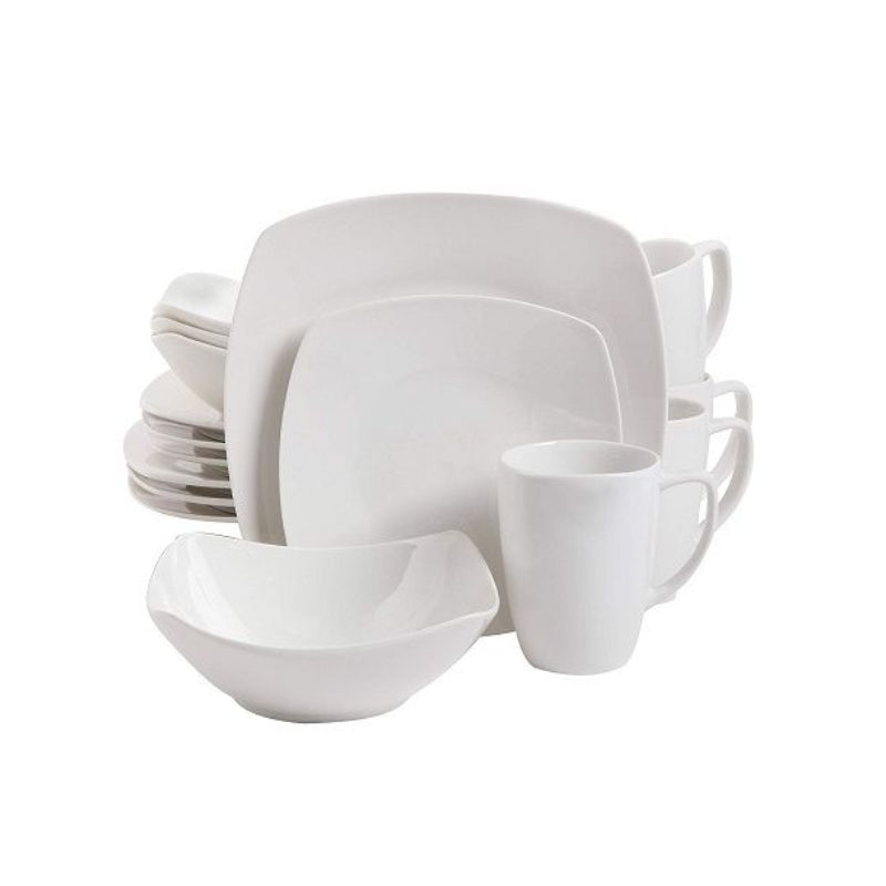 Gibson Zen Buffetware Dinnerware Set (16-Piece) - White