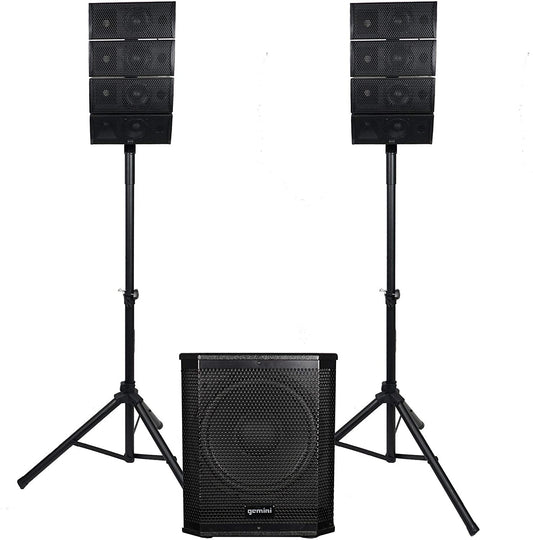 Gemini 4X4" Portable Line Array Speaker System