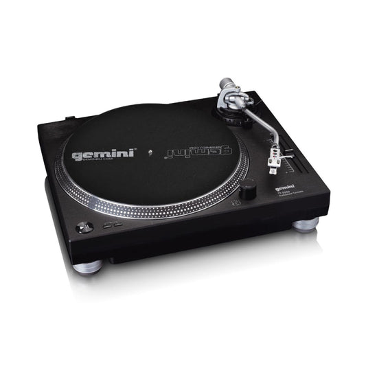 Tocadiscos de accionamiento directo de alto torque Gemini TT-5000 con USB, color negro