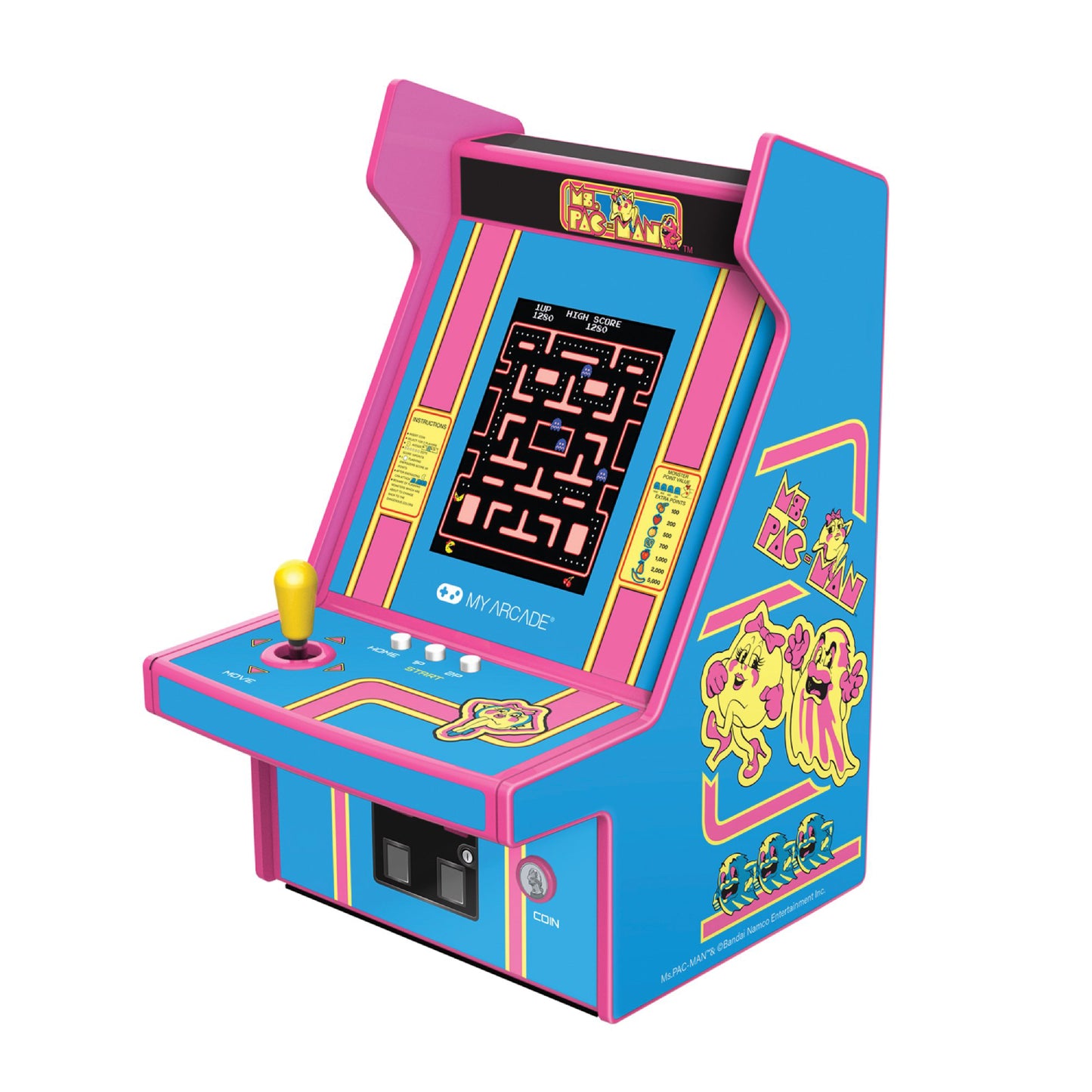 My Arcade Ms.Pac-Man Micro Player Pro - Rosa/Azul