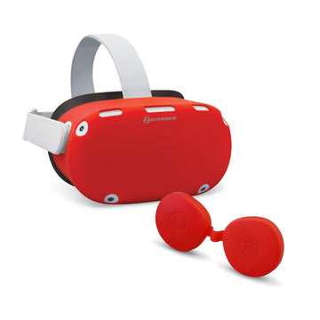Hyperkin GelShell Headset Silicone Skin and Lens Cover Set for Oculus Quest 2 - Red
