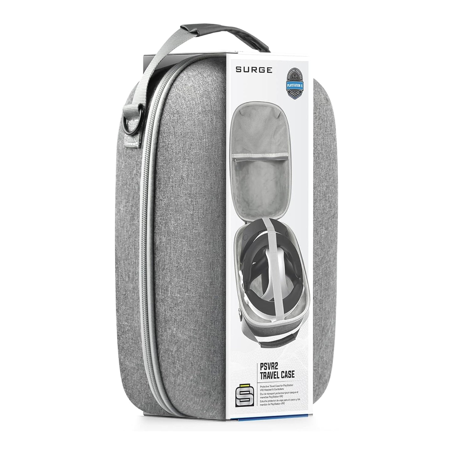 Surge Protective Travel Case for PlayStation/VR2 Headset & Controllers - Gray