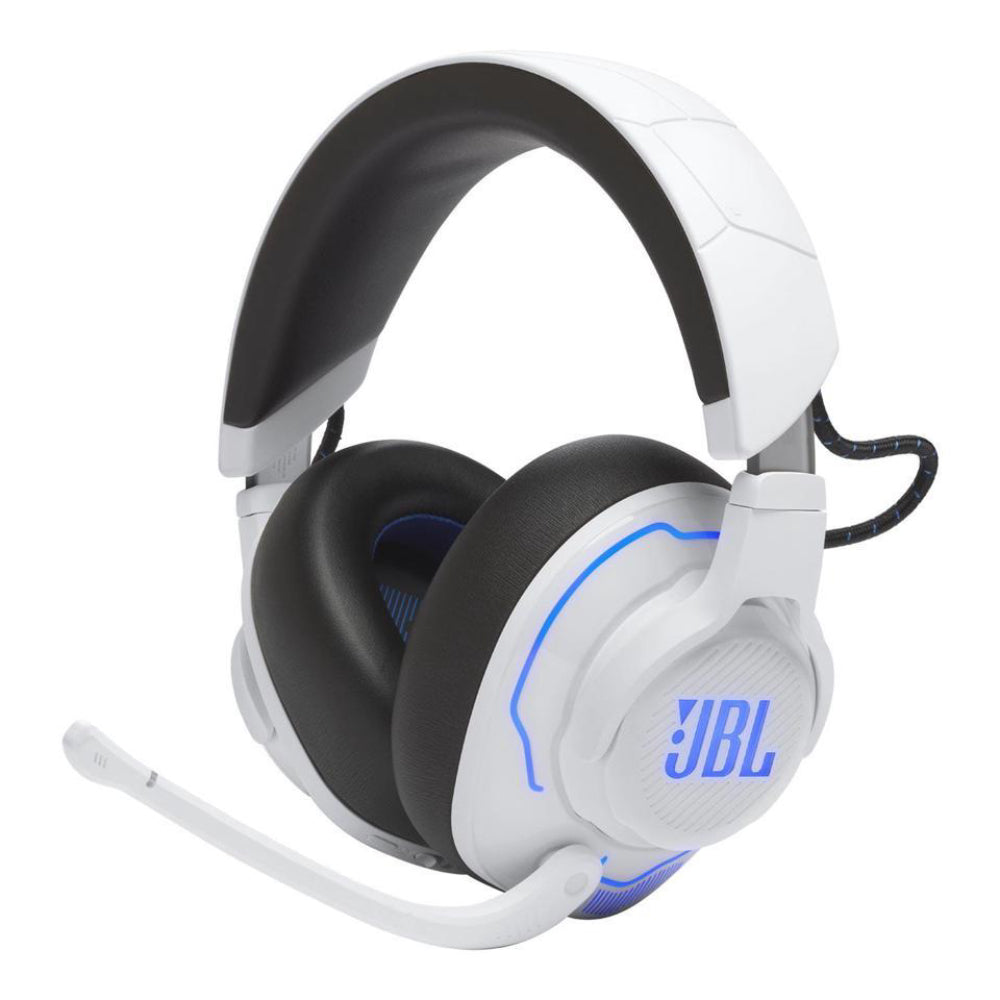 JBL Quantum 910P Wireless Over-the-Ear Gaming Headset with Head Tracking-Enhanced - White