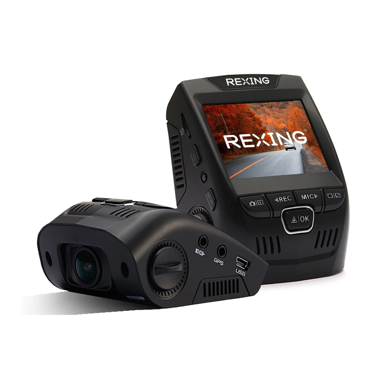 Rexing V1 Basic 1080p Single Channel Dash Camera - Black