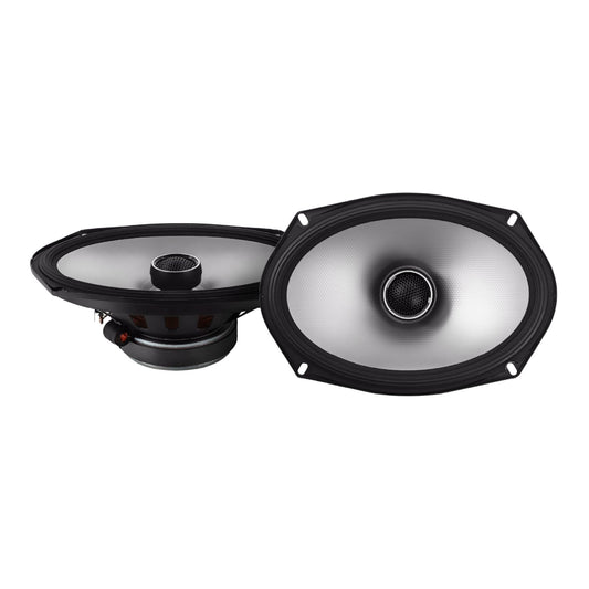 Altavoces coaxiales para automóvil de alta resolución de 2 vías y 6" x 9" de la serie S de Alpine S2-S69, color negro