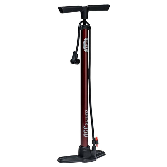 Bell Zephyr 350 Bicycle Floor Pump - Dark red/Maroon Black