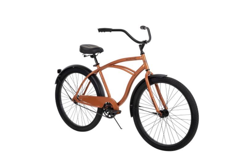 Bicicleta Huffy Good Vibrations de 26" con guardabarros en las ruedas, color naranja