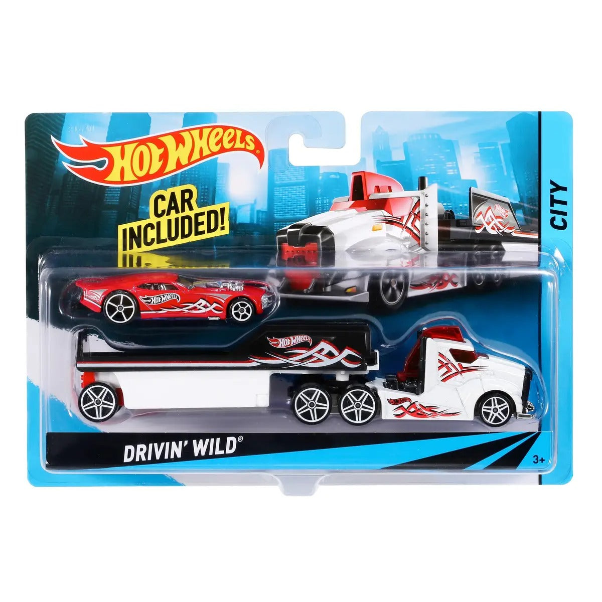 Vehículo de transporte Hot Wheels Super Rigs con coche (surtido)