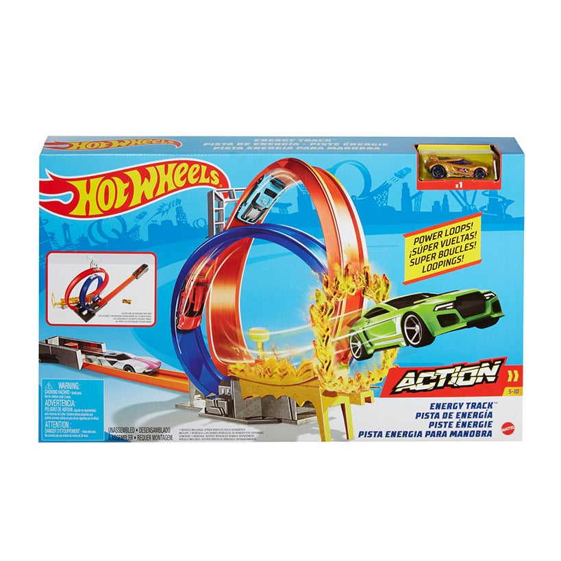 Pista de juego de energía de acción de Hot Wheels