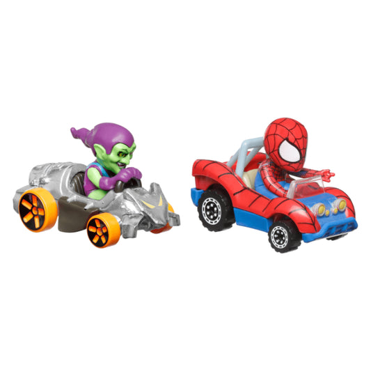 Hot Wheels 1:64 Scale RacerVerse Die-Cast Vehicle with Pop Culture Character Driver (2-Pack))