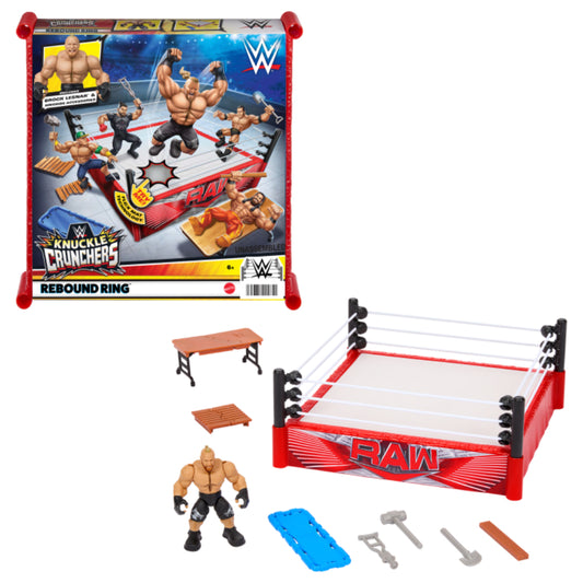 Figura de acción de la WWE Knuckle Crunchers Rebound Ring Playset