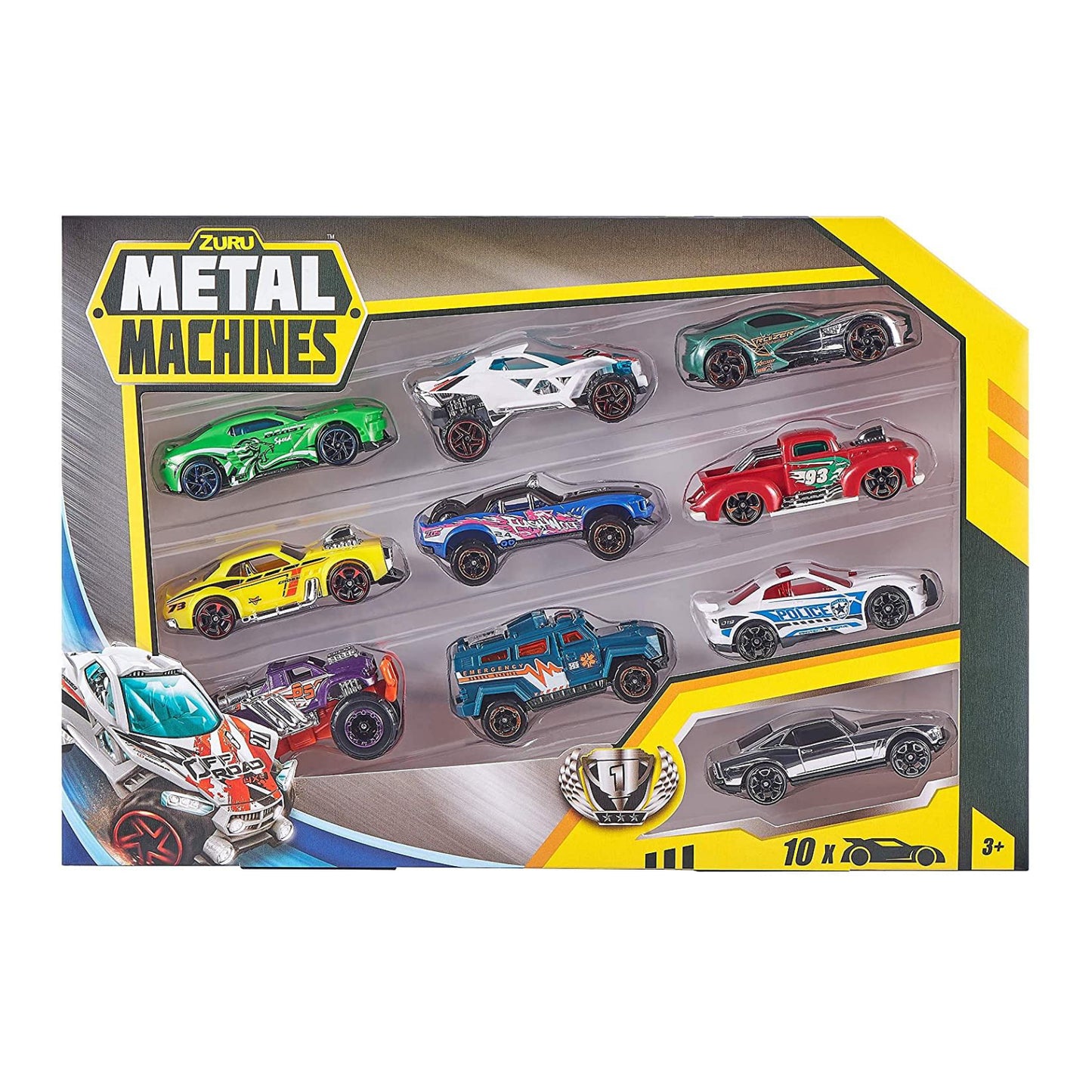 Surtido de 10 coches de juguete de fundición a presión de Metal Machines