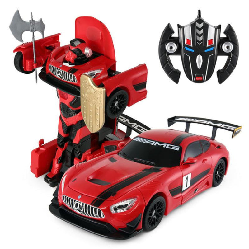 Rastar RC 1:14 Mercedes-Benz AMG GT3 Transformable Car Robot Remote Control Toy - Red