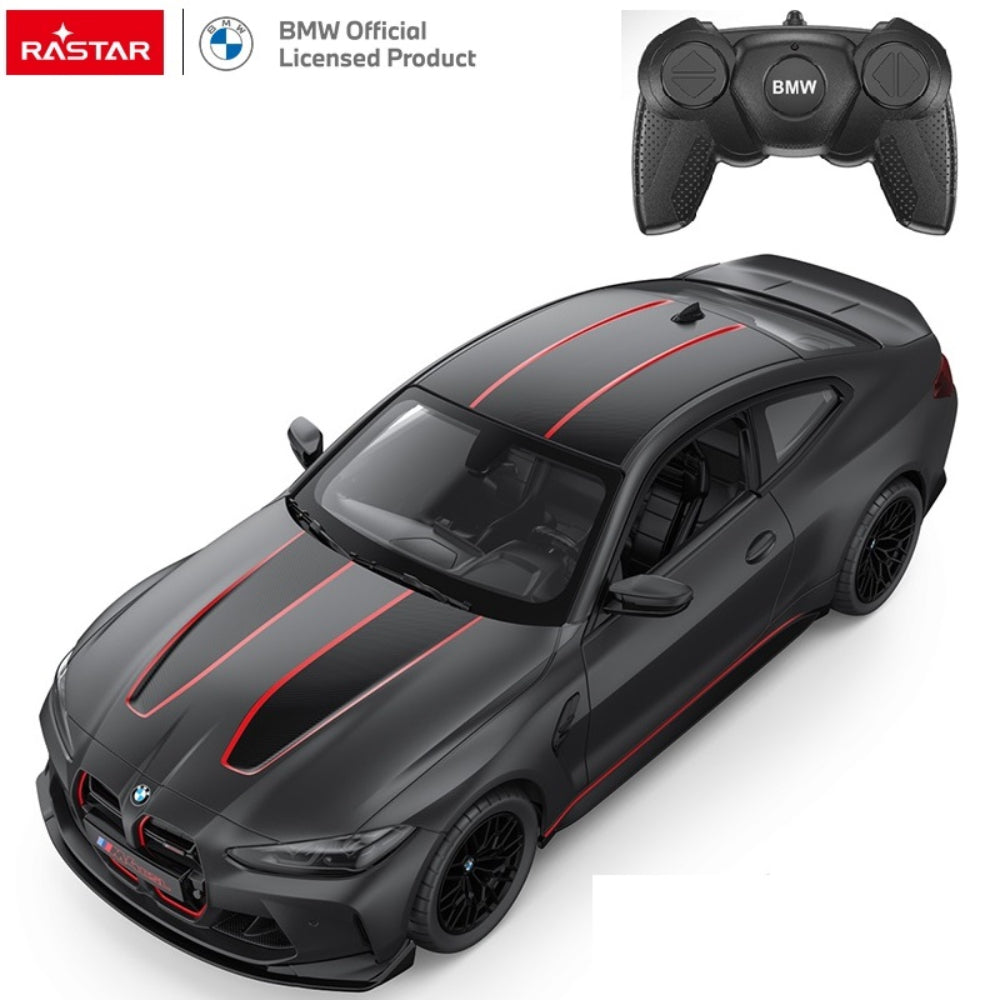 Coche de juguete a control remoto BMW M4 CSL Rastar RC 1:16 - Negro mate