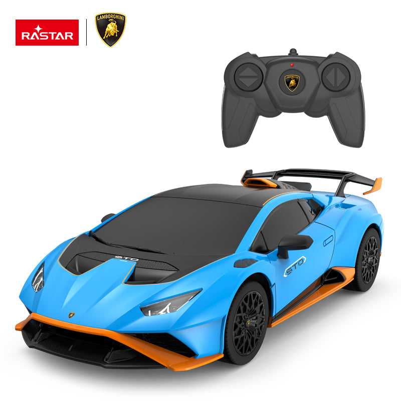 Coche de juguete a control remoto Rastar RC 1:24 Lamborghini Huracan STO - Azul