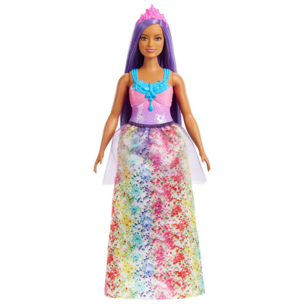 Muñeca Barbie Dreamtopia Princess con cabello morado y curvilíneo