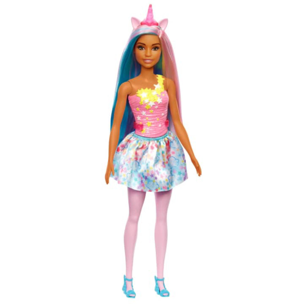 Muñeca Barbie Dreamtopia Unicornio con cabello azul y rosa