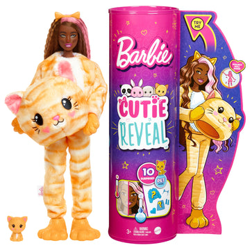 Barbie Cutie Reveal Kitty Plush Costume Doll with 10 Surprises