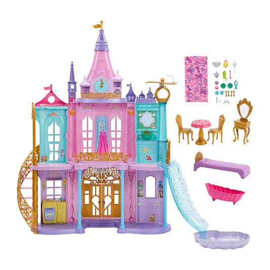 Casa de muñecas con el castillo definitivo de las princesas Disney de Mattel