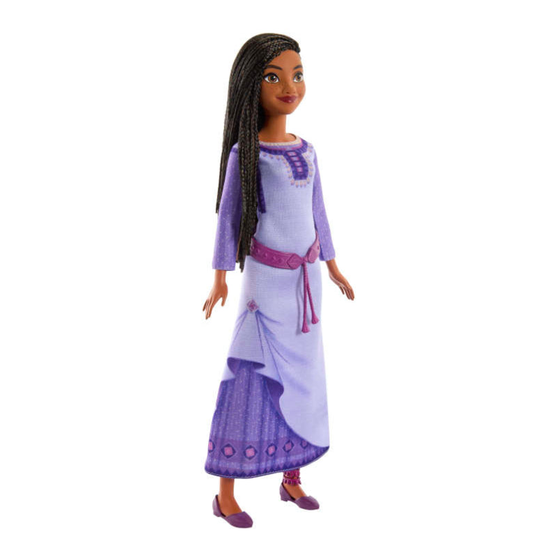 Muñeca articulada de moda con cabello natural Asha de Rosas de Disney Wish