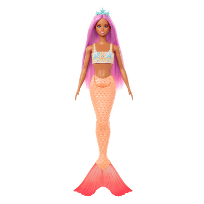 Muñeca Barbie sirena con cabello morado