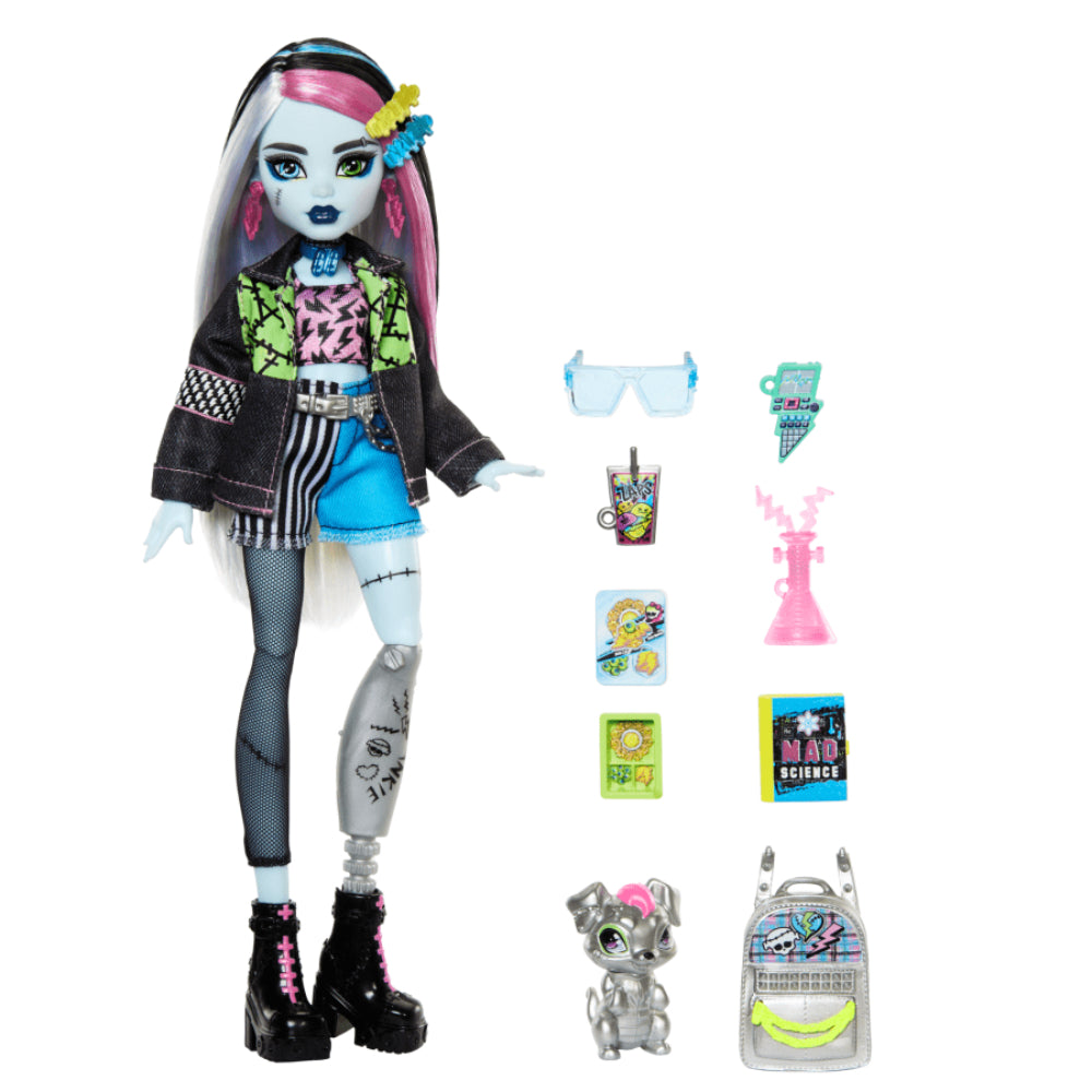 Muñeca de moda, mascota y accesorios Frankie Stein de Monster High