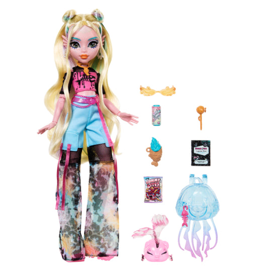 Muñeca de moda, mascota y accesorios de Monster High Lagoona Blue