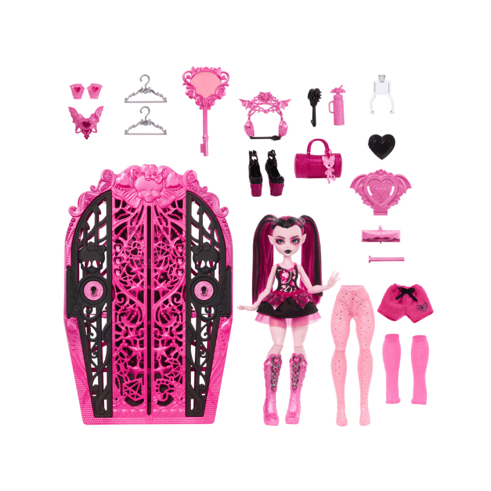 Set de juego de muñecas Draculaura de Monster High Skulltimate Secrets Monster Mysteries