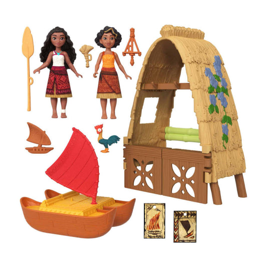 Mattel Disney Moana 2 and Loto's Workshop Playset with 2 Small Dolls