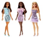 Muñeca Barbie de moda con purpurina (variedad)