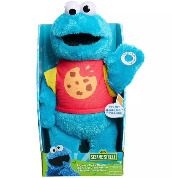 Just Play Sesame Street Sing Along Plush Cookie Monster– Curacao