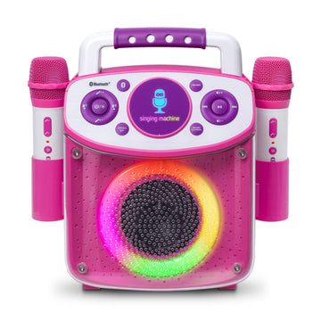 Karaoke portátil Sparkle Singing Machine con 2 micrófonos inalámbricos - Multicolor