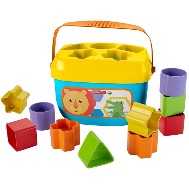 Set de primeros bloques para bebés de Fisher-Price: juguete para clasificar formas