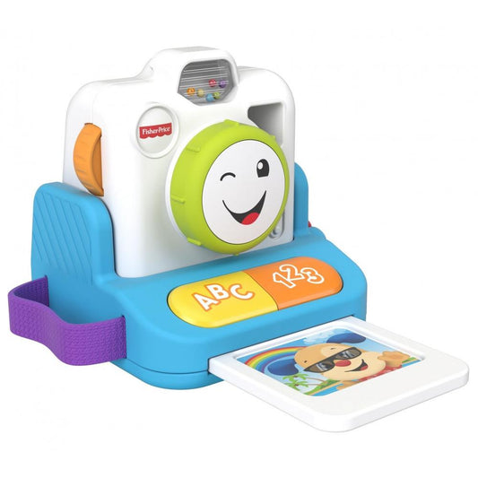 Fisher-Price Laugh 'N Learn Click & Learn Instant Camera Musical Toy with Lights, Music and Sounds - Curacao
