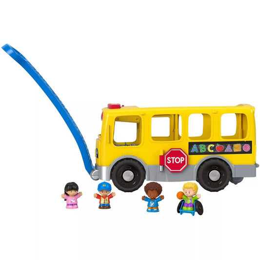 Juguete musical para arrastrar con el autobús escolar amarillo grande Little People de Fisher-Price