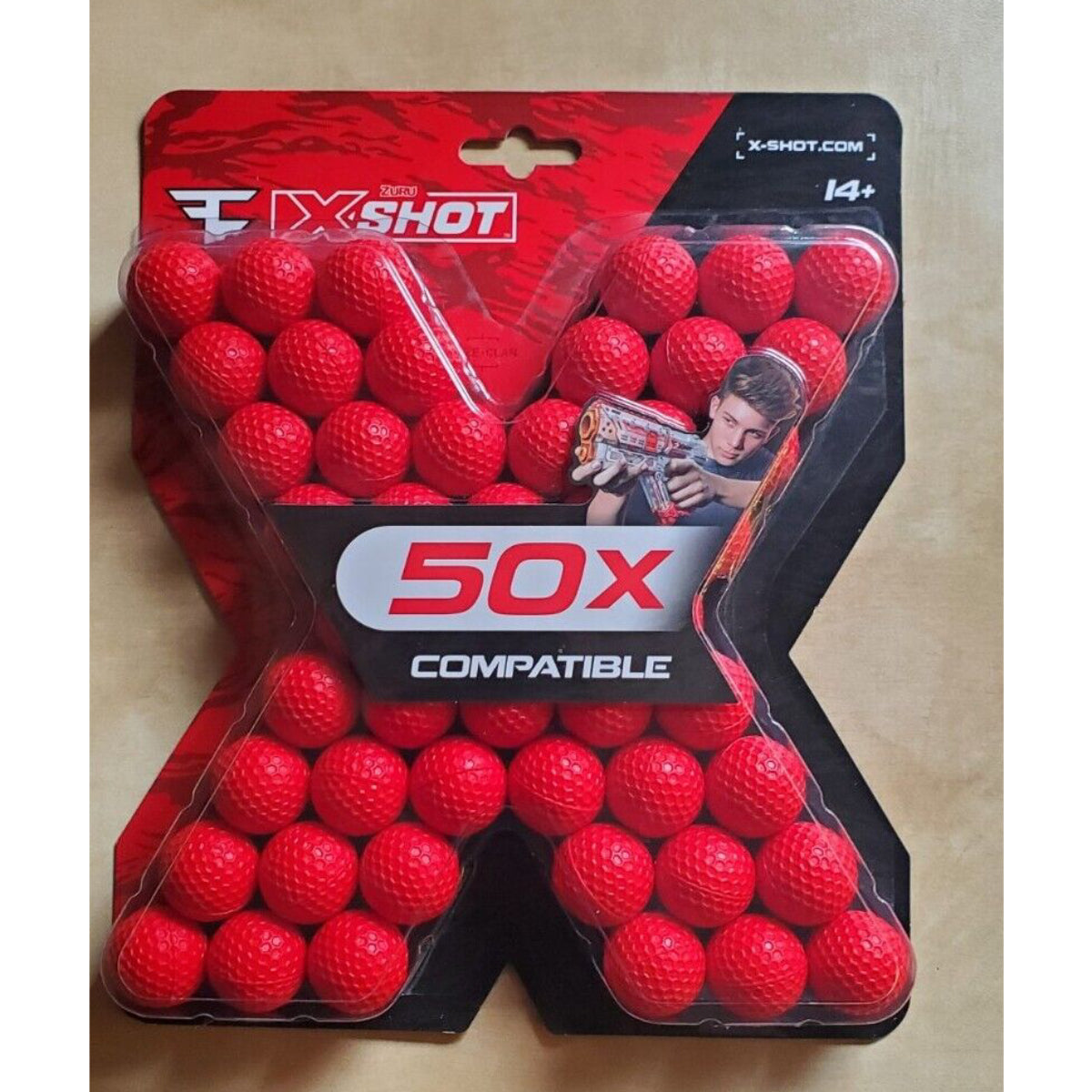 Paquete de repuesto para pistola X-Shot Faze (50 balas), color rojo