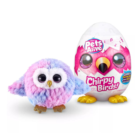 Juguete de peluche interactivo para mascotas Chirpy Birds de Pets Alive en colores surtidos