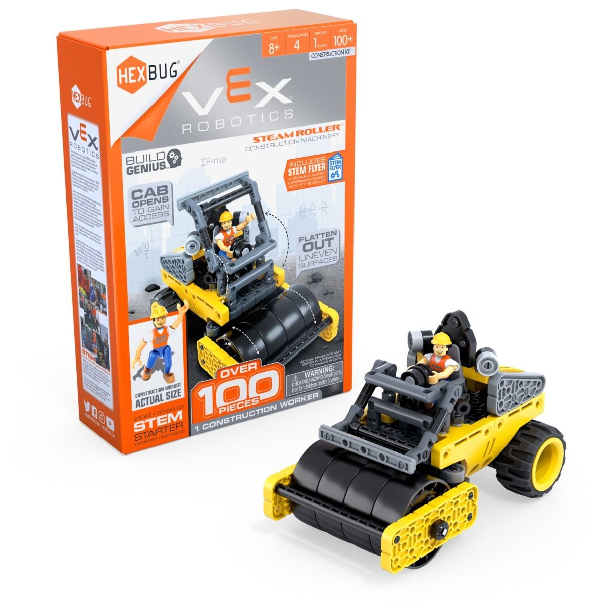 Kit de construcción para armar de apisonadora robótica VEX de Hexbug (100 piezas) 