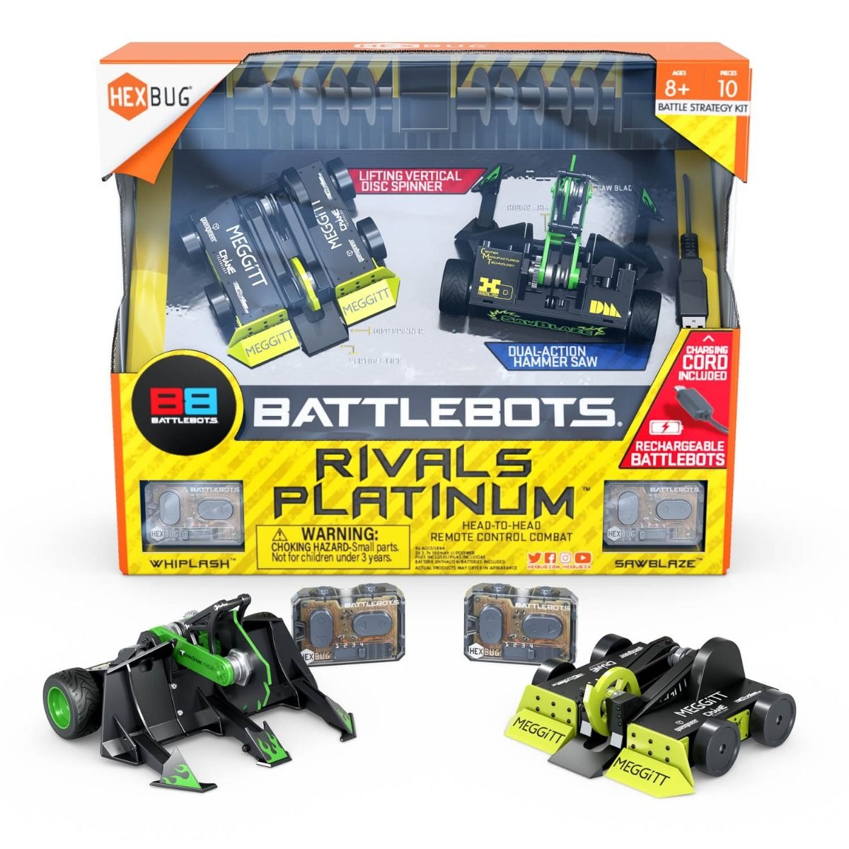 Hexbug BattleBots Rivals Platinum Remote Control Robot Toys (10-Pieces)