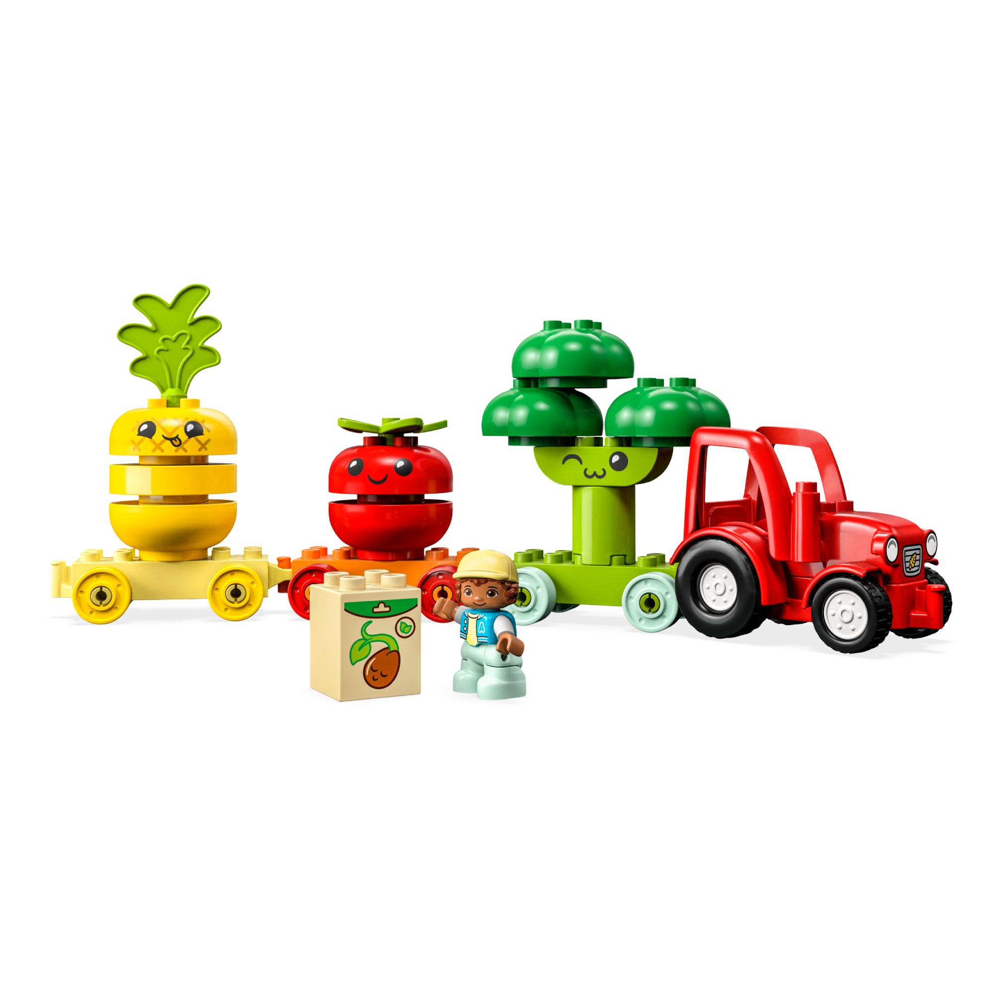 LUQUE ファーストコンサセット LEGO DUPLO Fruit and Vegetable Tractor Building Toy Set (19-Pieces