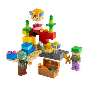 LEGO Minecraft The Coral Reef Building Toy Set (92-Pieces)