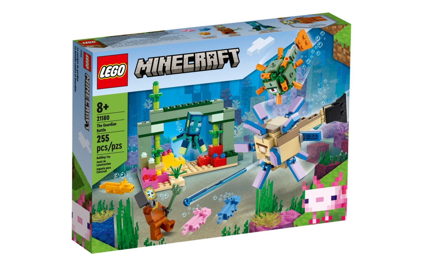 LEGO Minecraft Guardian Battle Building Toy Set (255-Pieces)