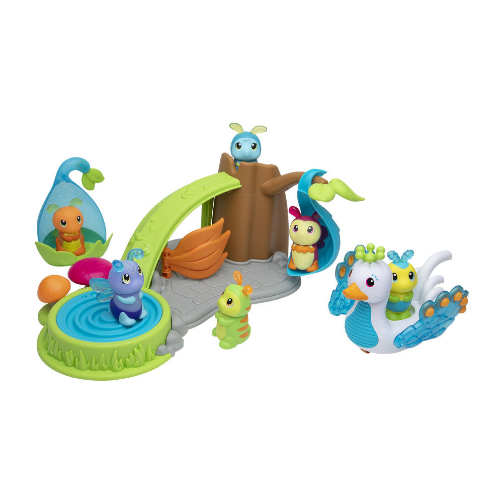 PlayMonster Playskool Glo Friends Estanque MoonDrop con remolino y brillo