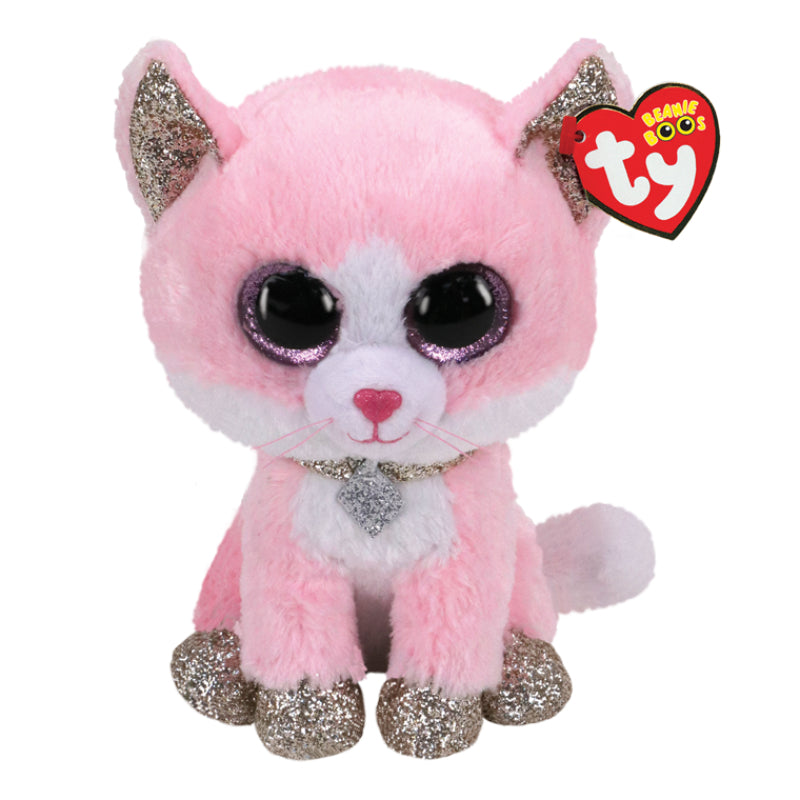 Peluche de gato rosa "Fiona" de 6" de Ty Beanie Boos